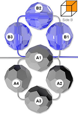 Illustration of beading stitch Side B